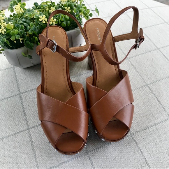 {Coach} BNWB Studded Platform Sandals - Picture 3 of 8